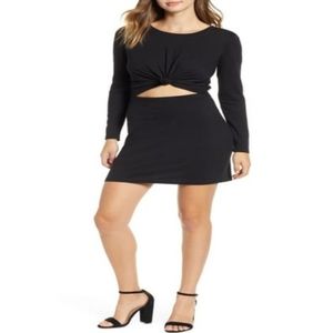 Socialite Knot Front Cut Out Bodycon Dress